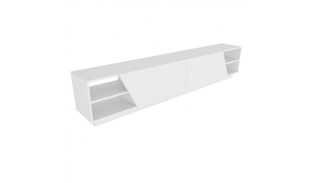 Suport TV, Rhodes, Alb, 240 x 47 x 37 cm