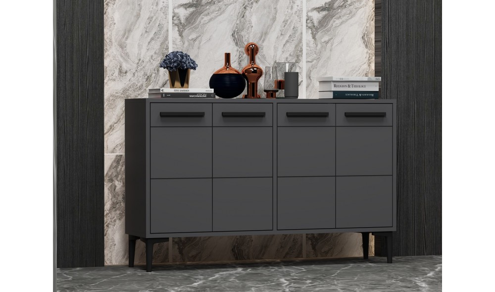 Consola, Stria, Antracit, 120 x 75 x 30 cm