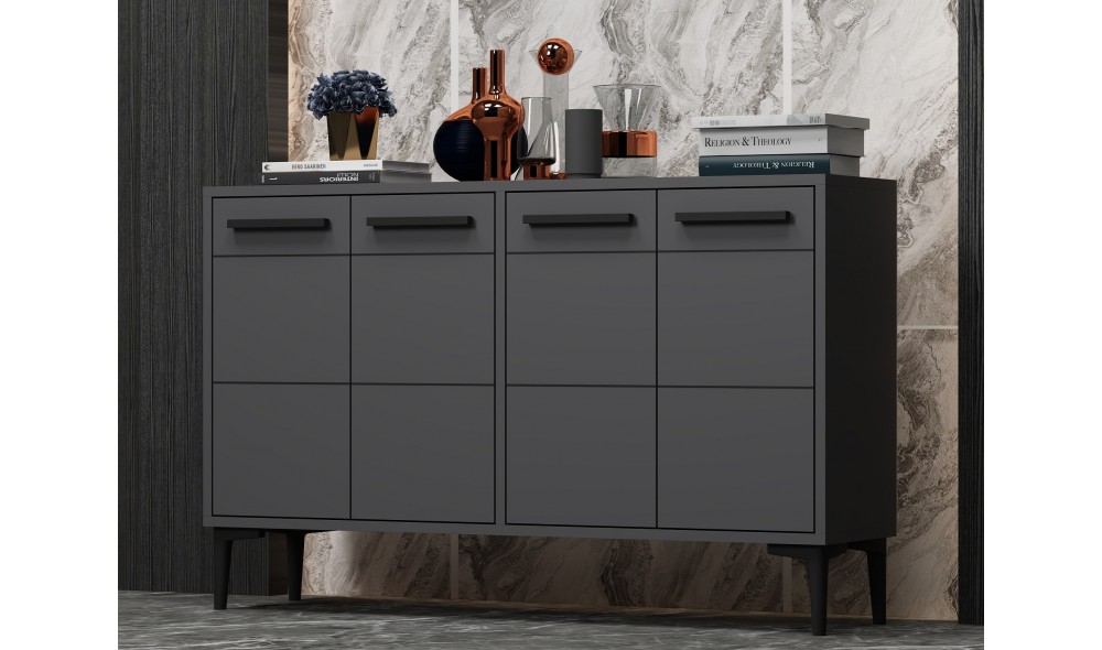 Consola, Stria, Antracit, 120 x 75 x 30 cm