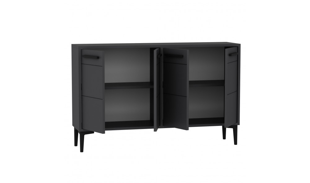 Consola, Stria, Antracit, 120 x 75 x 30 cm