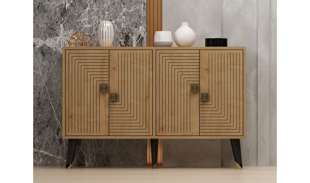 Consola, Ahart, Stejar safirAur, 120 x 80 x 30 cm