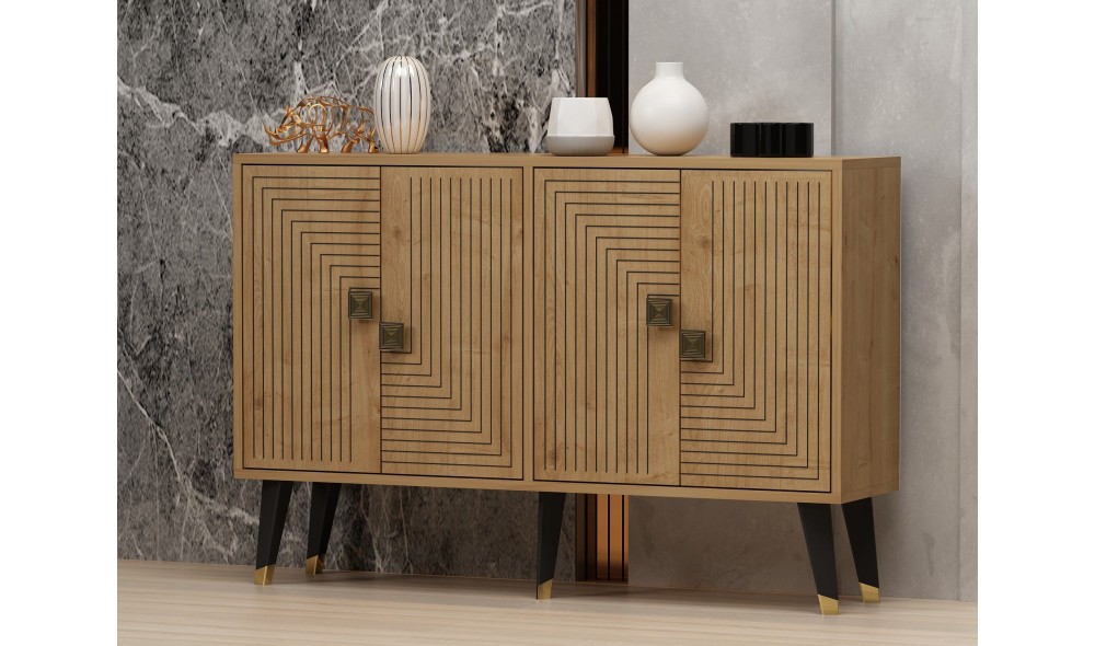 Consola, Ahart, Stejar safirAur, 120 x 80 x 30 cm