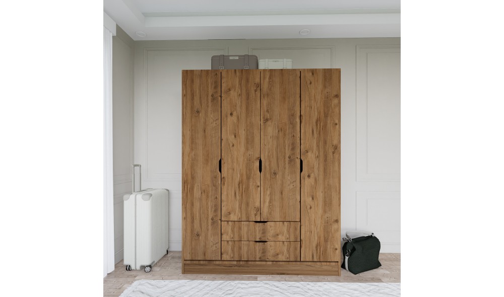 Dulap, 1600-046 - Walnut, 140 x 182 x 45 cm