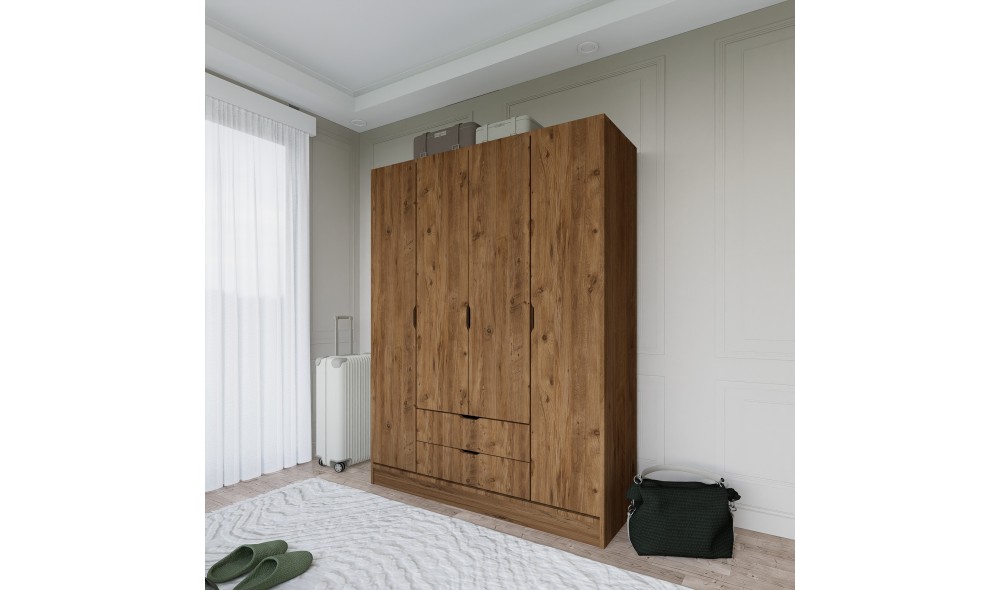 Dulap, 1600-046 - Walnut, 140 x 182 x 45 cm