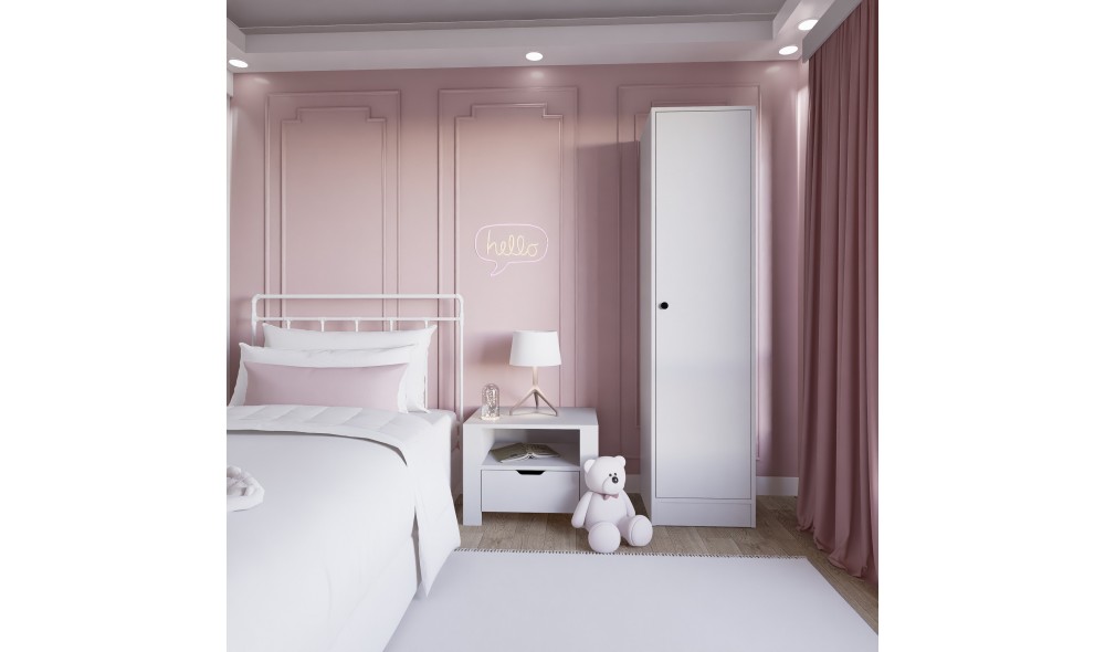 Dulap, Daisy 1600-38 - White, 45 x 182 x 53 cm