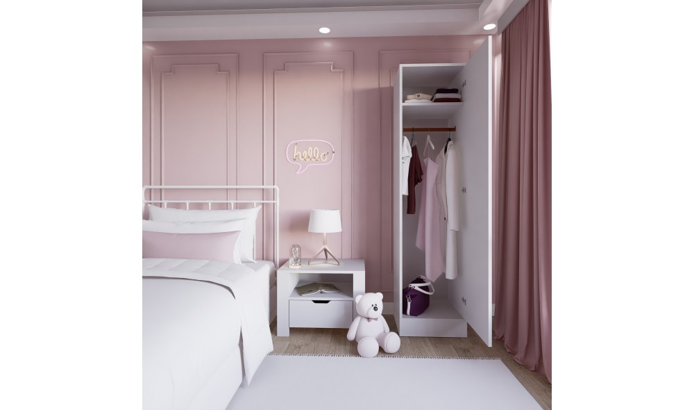 Dulap, Daisy 1600-38 - White, 45 x 182 x 53 cm