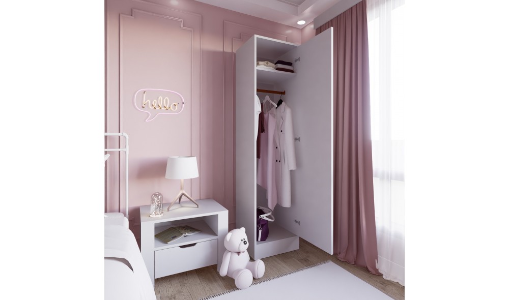 Dulap, Daisy 1600-38 - White, 45 x 182 x 53 cm