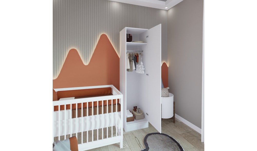 Dulap, Daisy 1600-38 - White, 45 x 182 x 53 cm