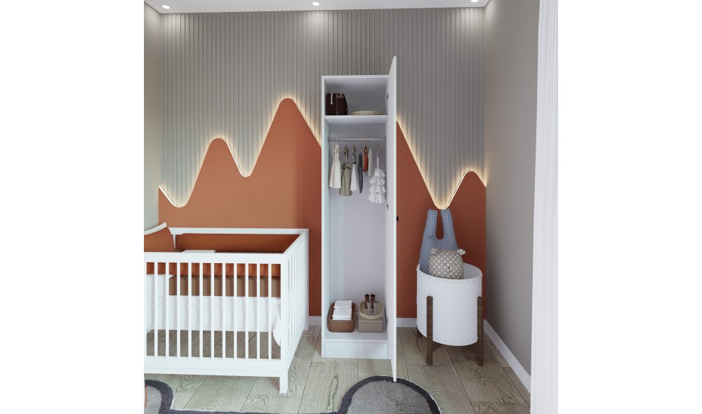 Dulap, Daisy 1600-38 - White, 45 x 182 x 53 cm