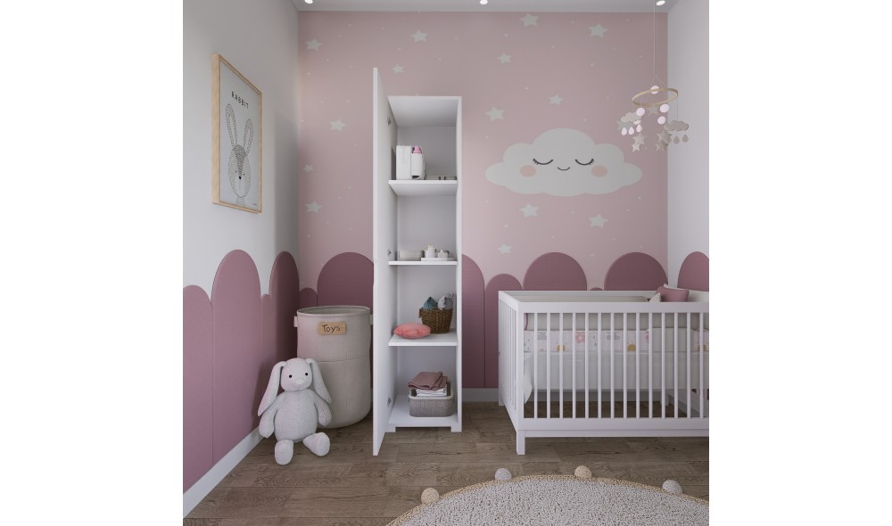 Dulap, Duru 1600-013 - White, 40 x 183 x 45 cm