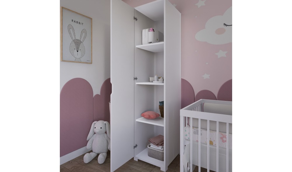 Dulap, Duru 1600-013 - White, 40 x 183 x 45 cm