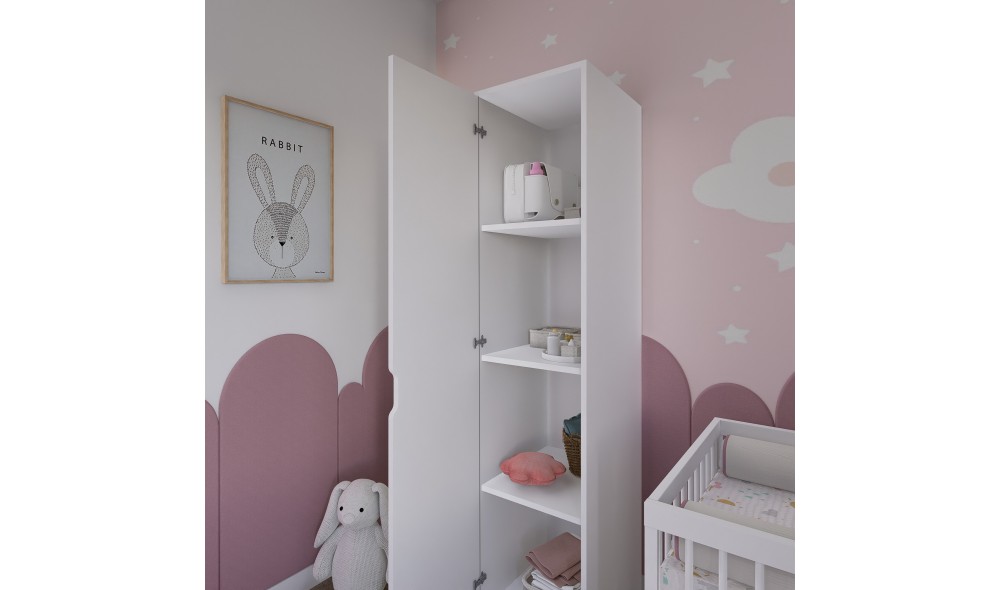 Dulap, Duru 1600-013 - White, 40 x 183 x 45 cm