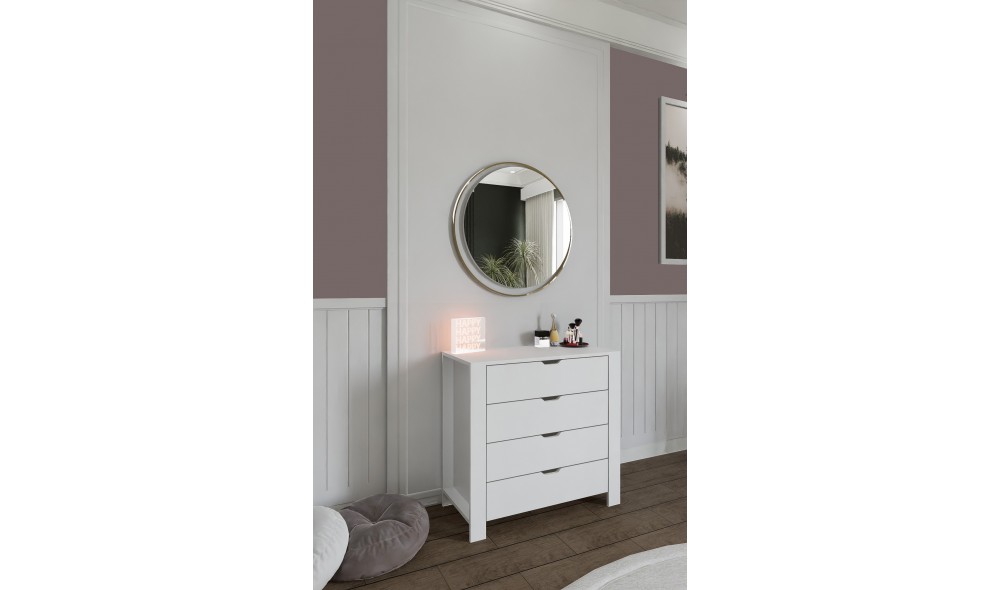 Comoda, Duru 1600-31 - White, 90 x 85 x 42 cm