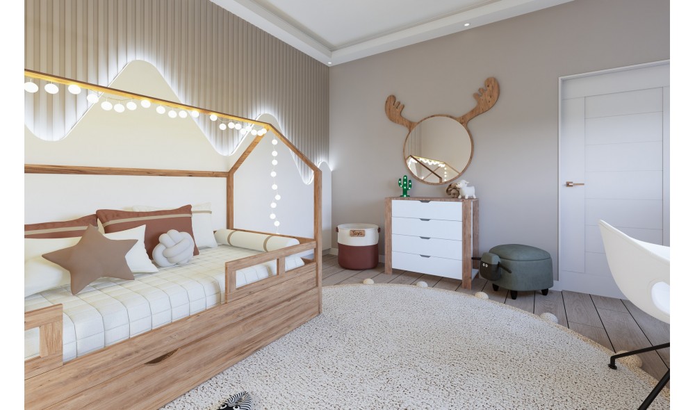 Comoda, Nisan 1600-026 - White, Walnut, 90 x 85 x 42 cm