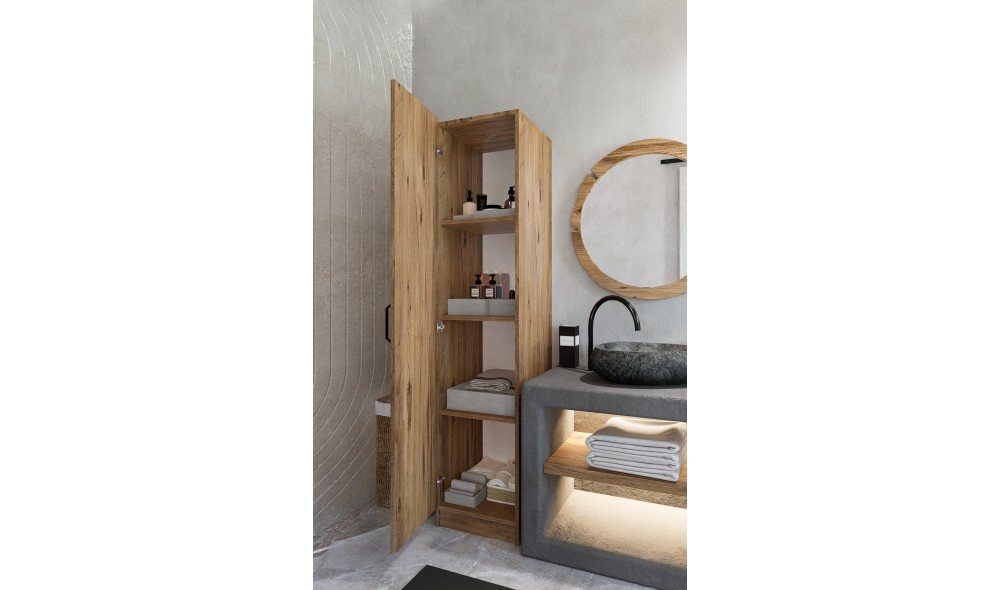 Dulap, Yaman 1 Door - Walnut, 40 x 182 x 47 cm