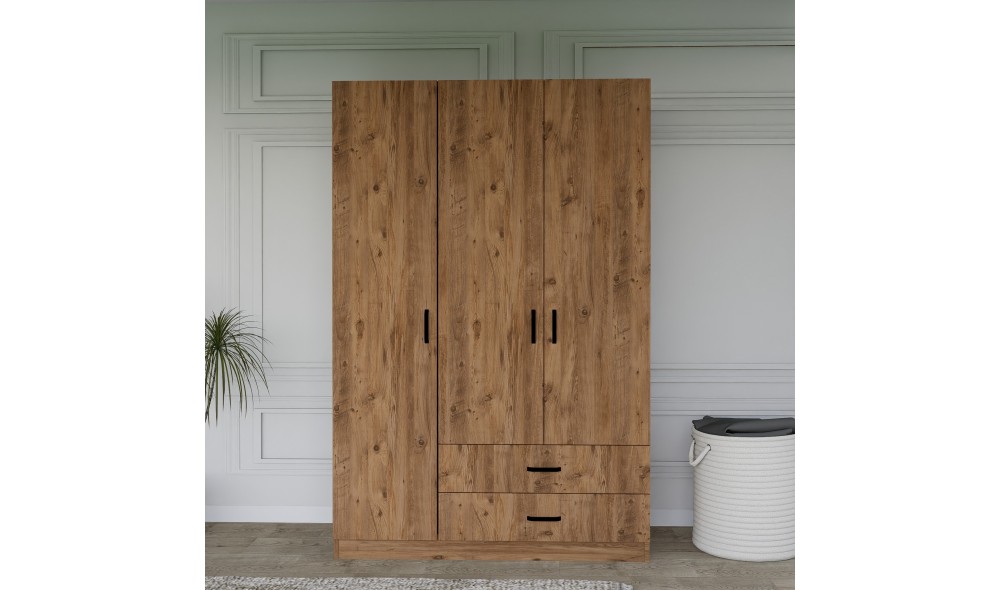 Dulap, Yaman 1600-027 - Walnut, 120 x 181 x 45 cm