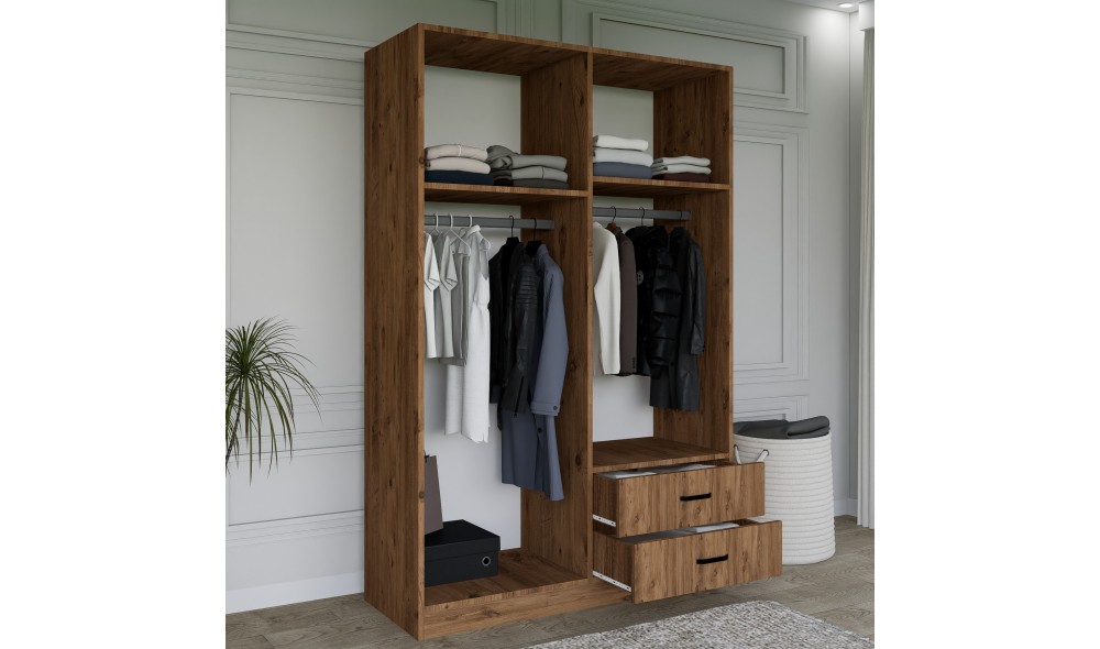 Dulap, Yaman 1600-028 - Pine, 120 x 180 x 45 cm