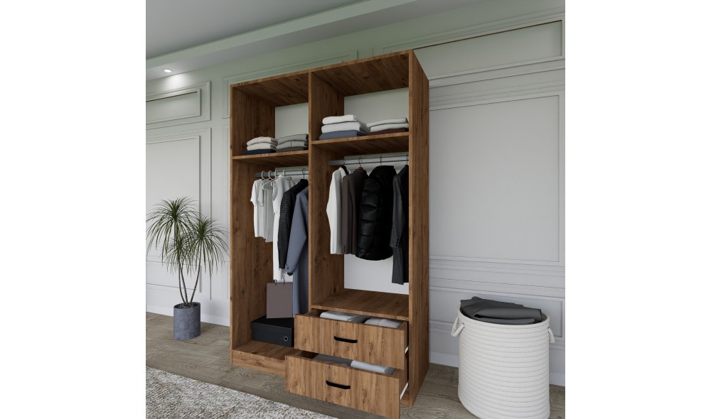 Dulap, Yaman 1600-028 - Pine, 120 x 180 x 45 cm