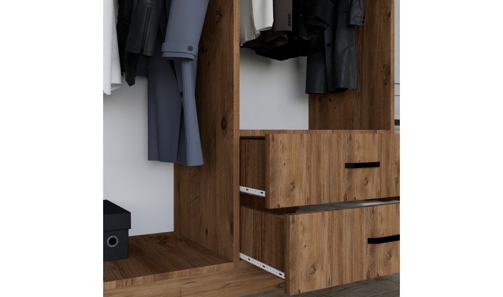 Dulap, Yaman 1600-028 - Pine, 120 x 180 x 45 cm