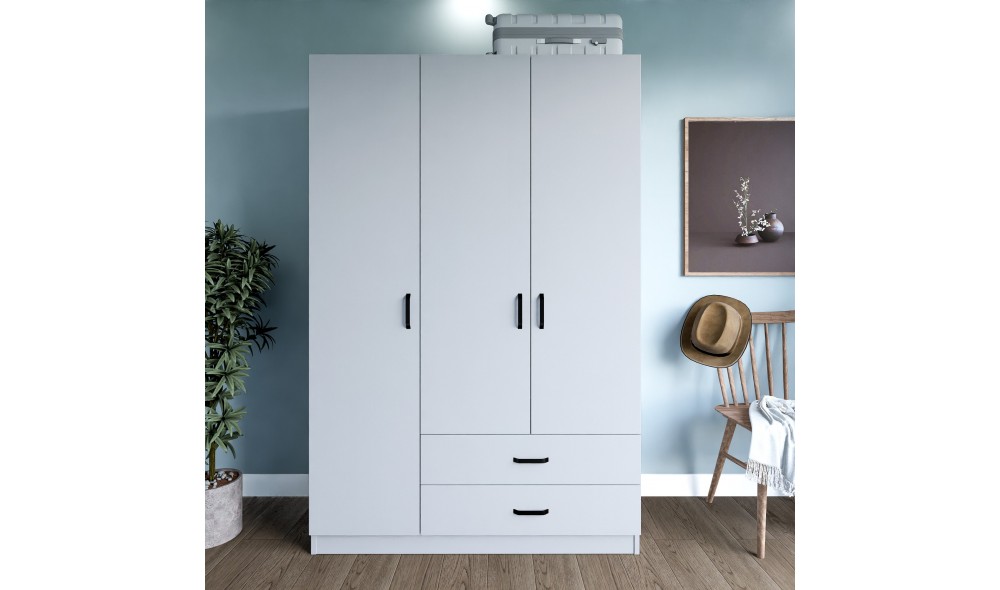 Dulap, Yaman 1600-32 - White, 120 x 181 x 45 cm