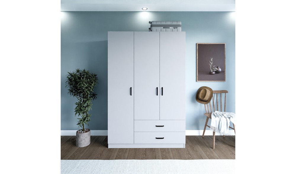 Dulap, Yaman 1600-32 - White, 120 x 181 x 45 cm