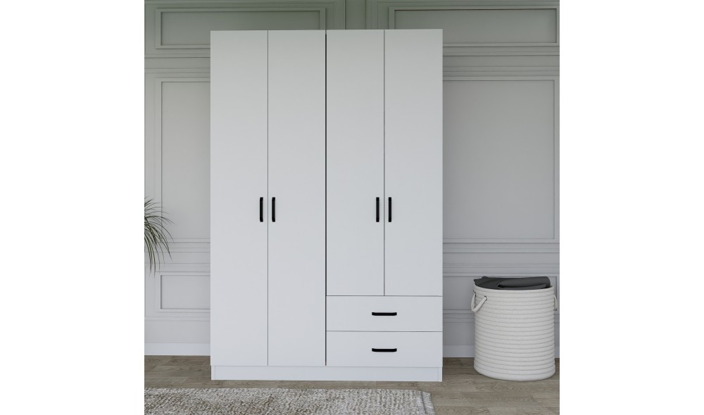 Dulap, Yaman 1600-033 - White, 120 x 180 x 45 cm