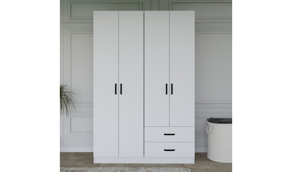 Dulap, Yaman 1600-033 - White, 120 x 180 x 45 cm