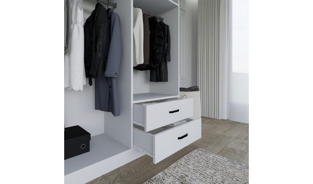 Dulap, Yaman 1600-033 - White, 120 x 180 x 45 cm