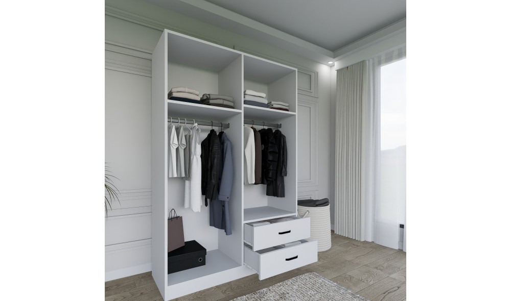 Dulap, Yaman 1600-033 - White, 120 x 180 x 45 cm