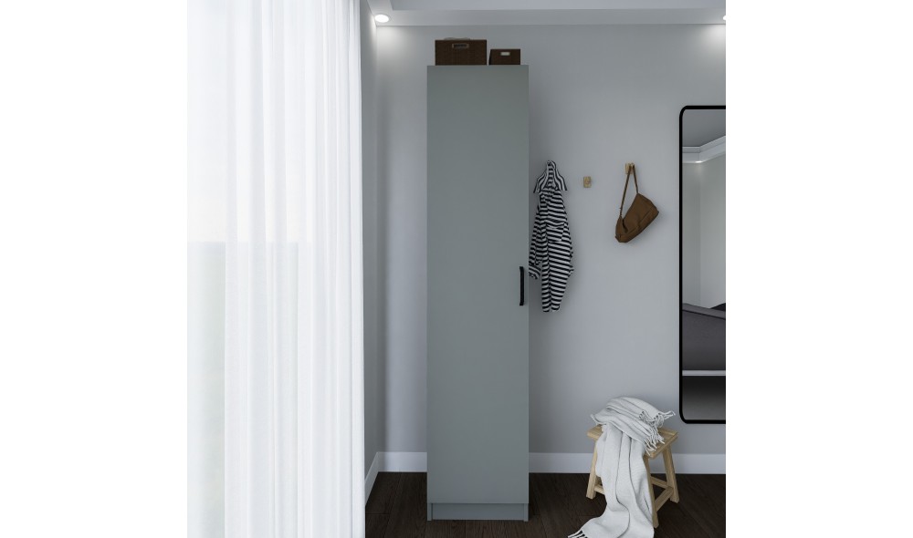 Dulap, Yaman 1600-040 - Grey, 40 x 182 x 47 cm