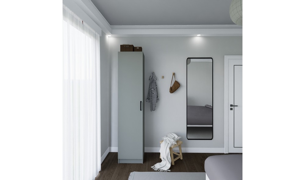 Dulap, Yaman 1600-040 - Grey, 40 x 182 x 47 cm