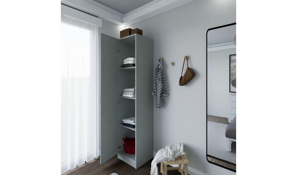 Dulap, Yaman 1600-040 - Grey, 40 x 182 x 47 cm