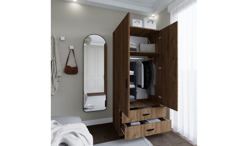 Dulap, Yaman 1600-044 - Pine, 80 x 182 x 47 cm