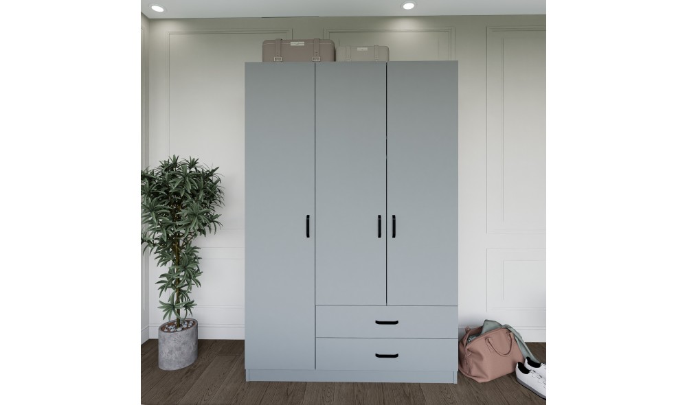 Dulap, Yaman Luna 1600-037 - Grey, 120 x 181 x 45 cm