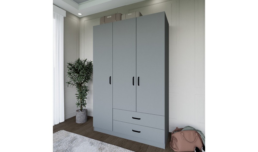 Dulap, Yaman Luna 1600-037 - Grey, 120 x 181 x 45 cm