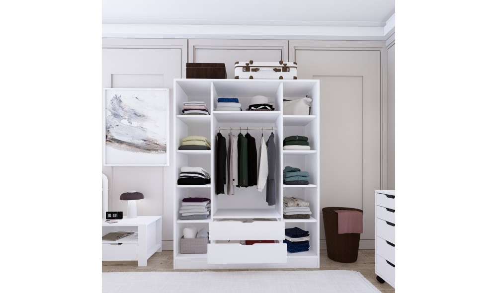 Dulap, Duru 4 Door 1600-017, 140 x 182 x 45 cm