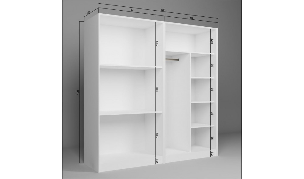 Dulap, Lucas 1600-91, 188 x 190 x 60 cm