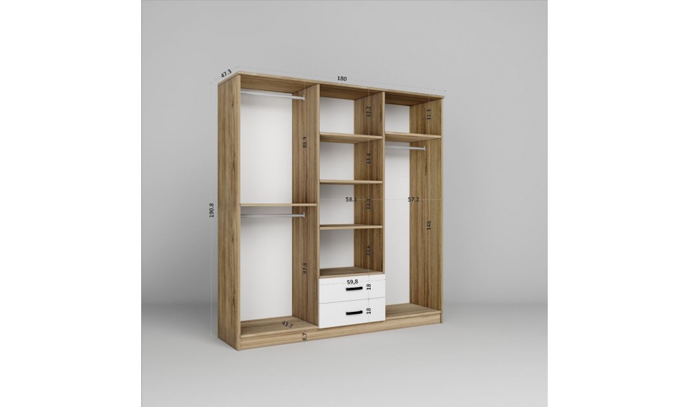 Dulap, Yaman 1600-75, 180 x 190 x 45 cm