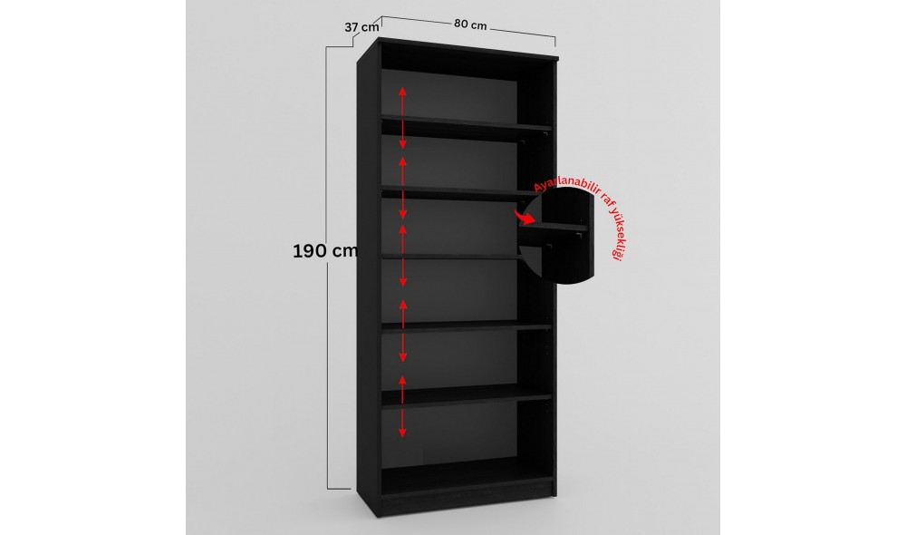 Dulap multifunctional, Lucas Glass 1600-92, 80 x 190 x 37 cm