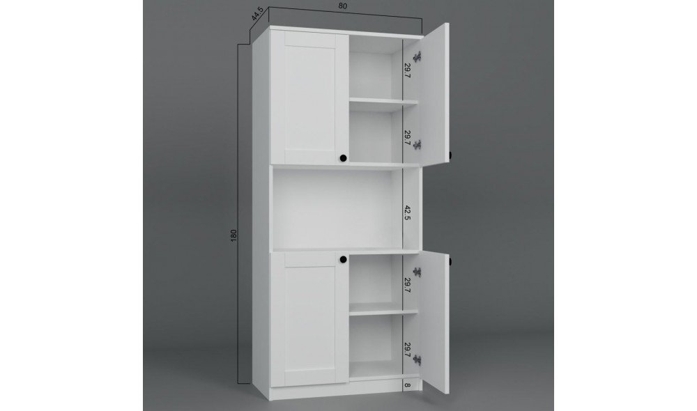 Dulap multifunctional, Lucas 1600-102, 80 x 180 x 44,5 cm