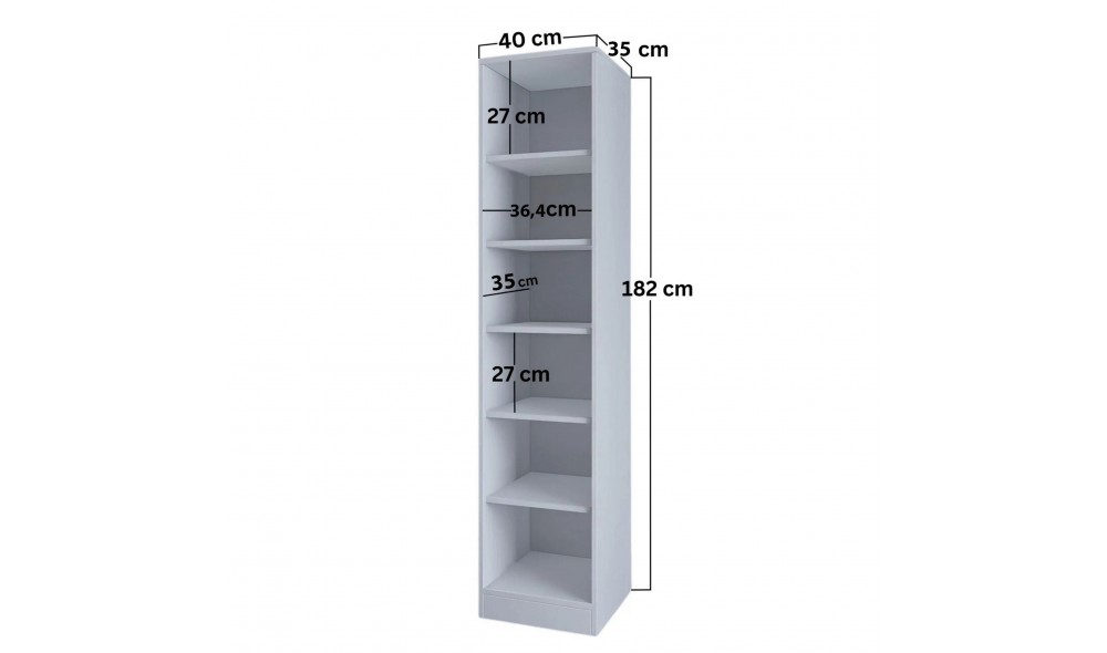Dulap multifunctional, Lucas 1600-67, 40 x 182 x 35 cm
