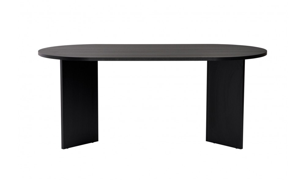 Masa de sufragerie, Sablin - Wood Black, 180 x 75 x 90 cm