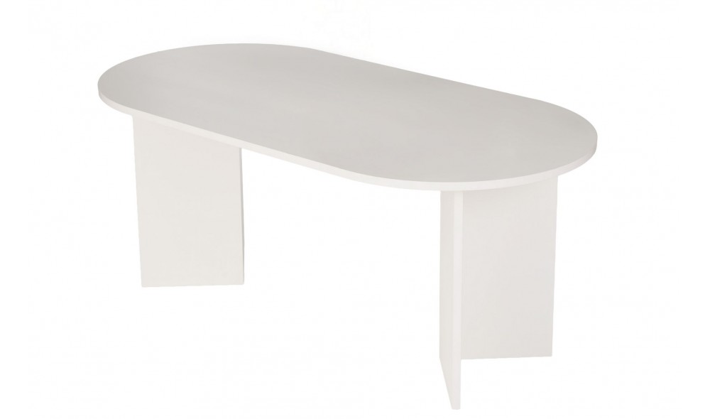 Masa de sufragerie, Sablin - Wood White, 180 x 75 x 90 cm