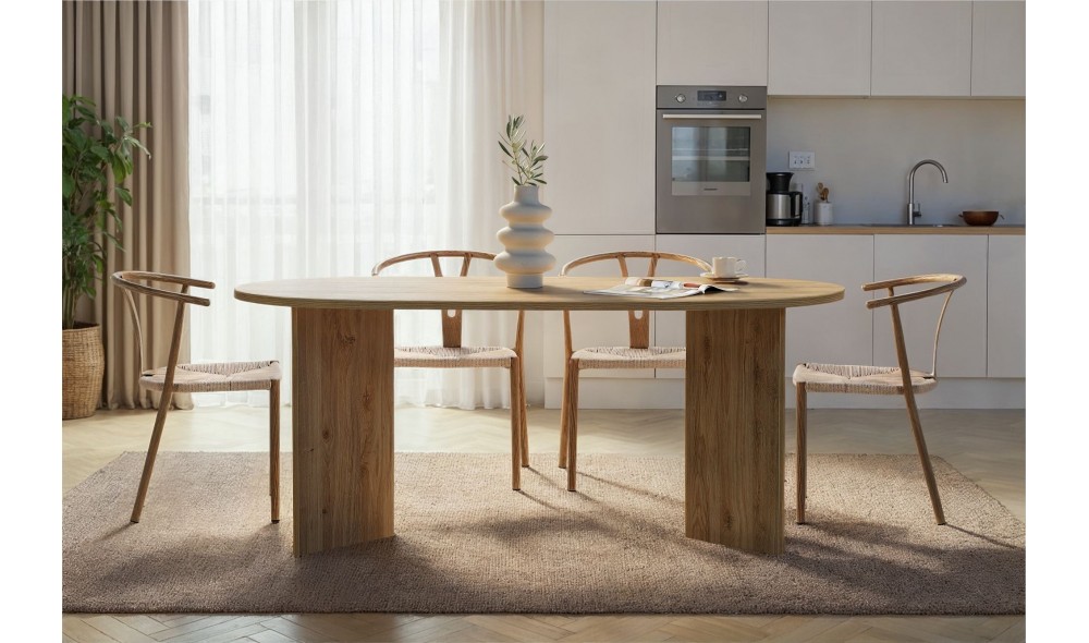 Masa de sufragerie, Sablin - Cadiz Oak, 180 x 75 x 90 cm