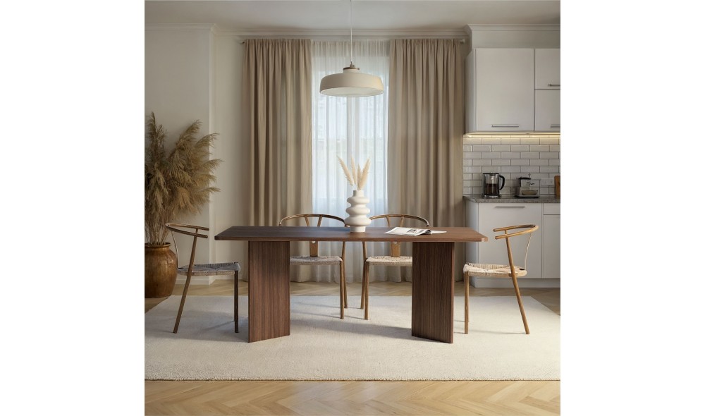 Masa de sufragerie, Linza - Milano Walnut, 180 x 75 x 90 cm