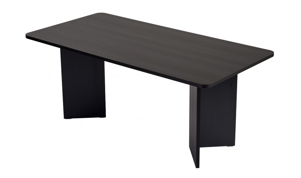 Masa de sufragerie, Linza - Wood Black, 180 x 75 x 90 cm