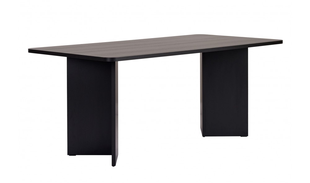 Masa de sufragerie, Linza - Wood Black, 180 x 75 x 90 cm