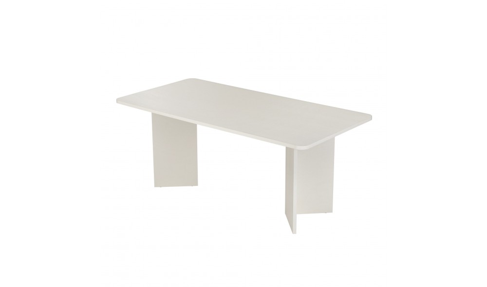 Masa de sufragerie, Linza - Wood White, 180 x 75 x 90 cm