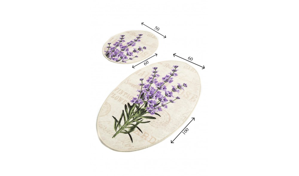 Set covoras de baie (2 piese), Lavender DJT