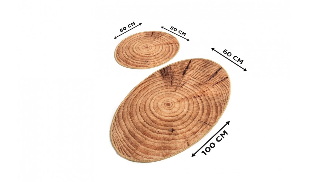 Set covoras de baie (2 piese), Wood DJT